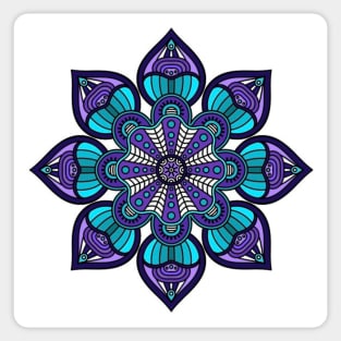 Purple and teal Sticker